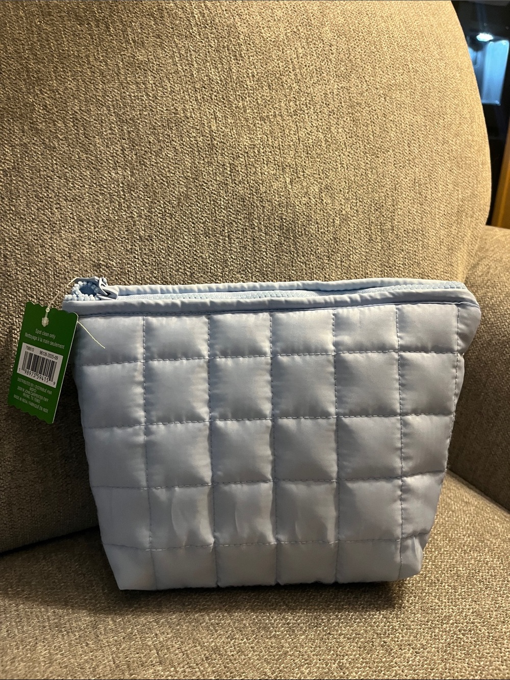 Ashland Light Blue Quilted Mini Case